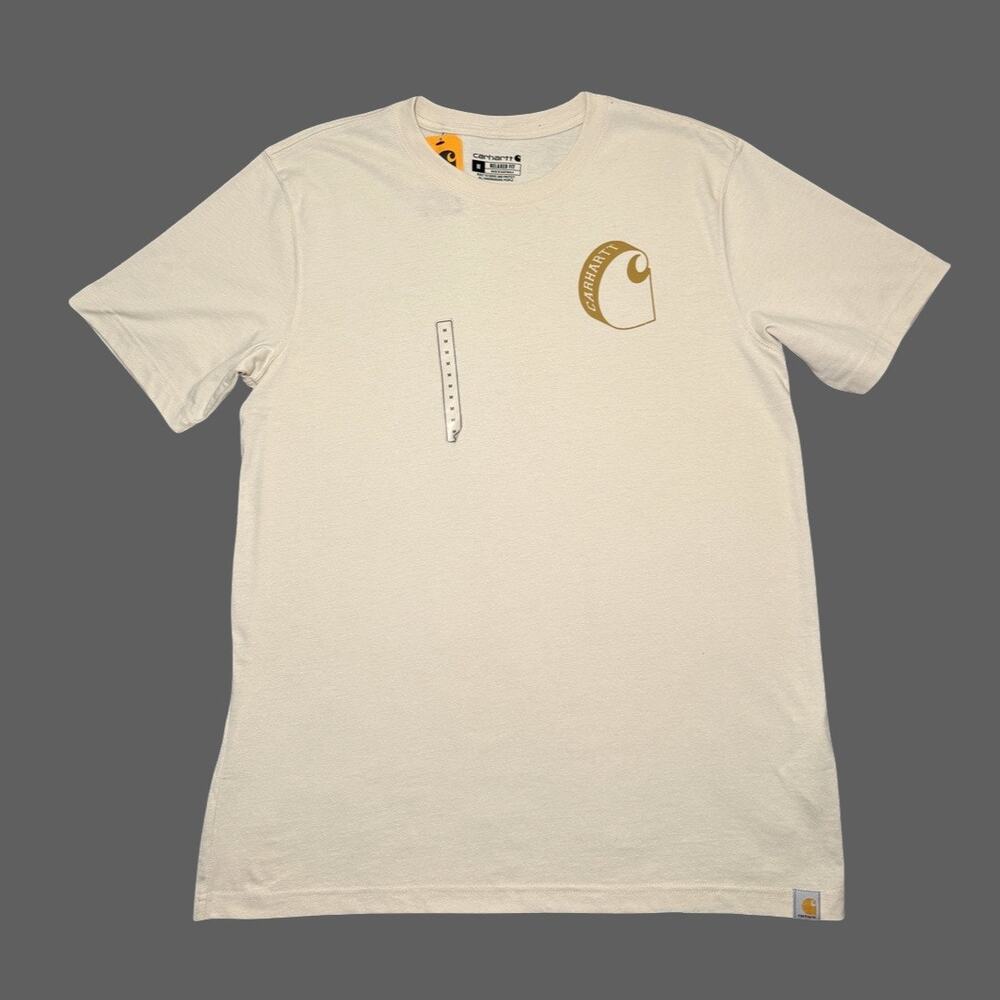 Carhartt Relaxed Fit Graphic Logo T-Shirt Off White Men's M